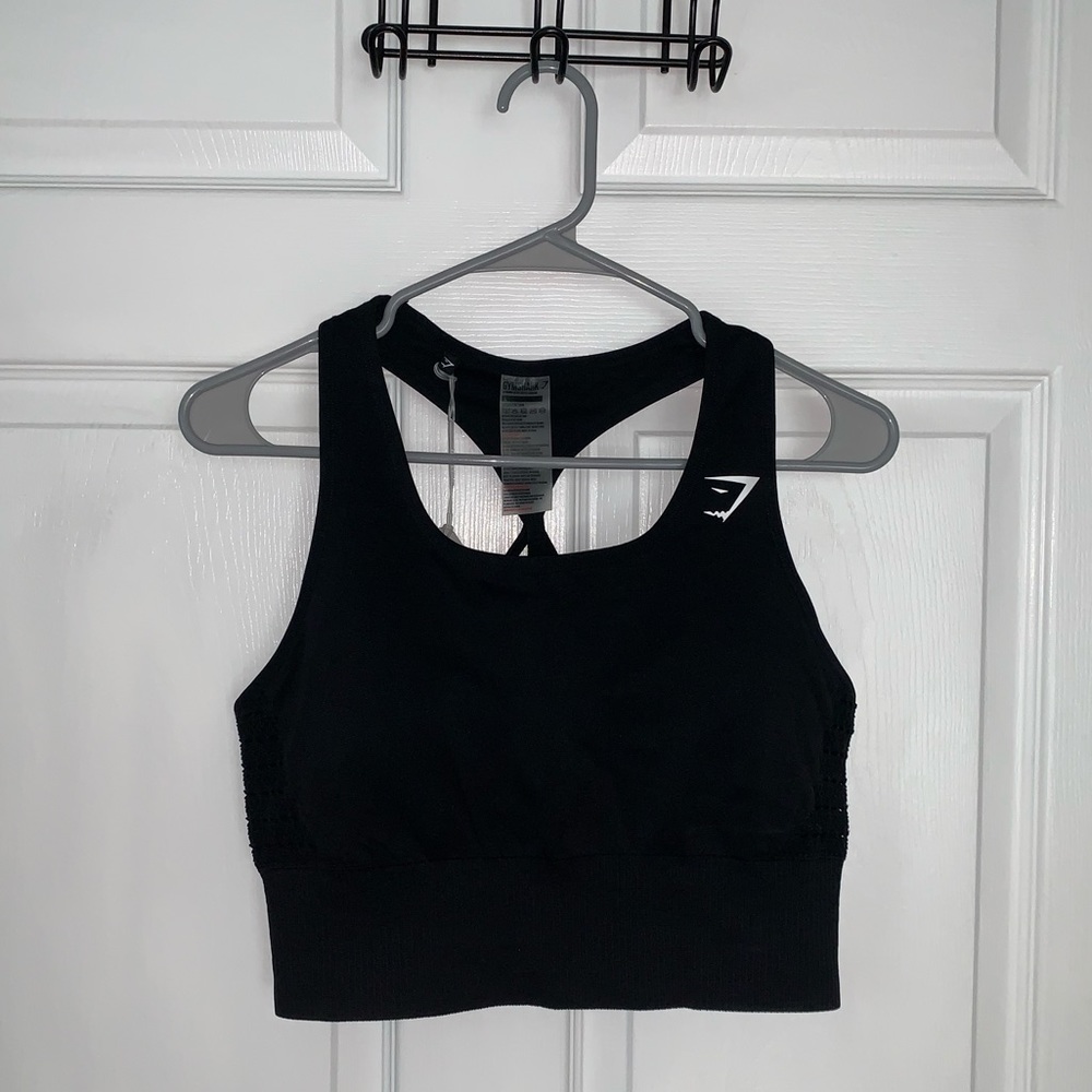 Gymshark Black Seamless Cropped Vest